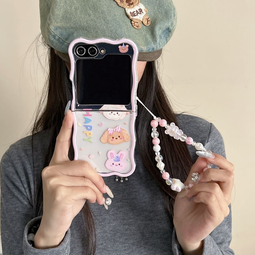 / Cartoon Animal Case Phone Set Strap