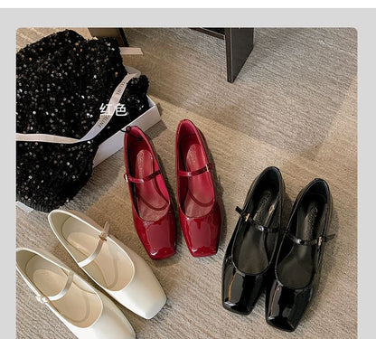 Toe Heel Sandals Low Slingback Square