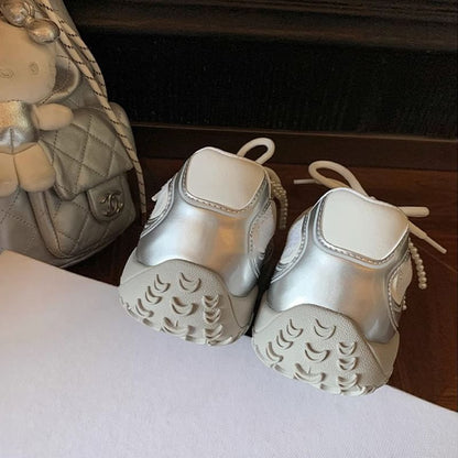 Sneakers Lace-Up Platform Patterned