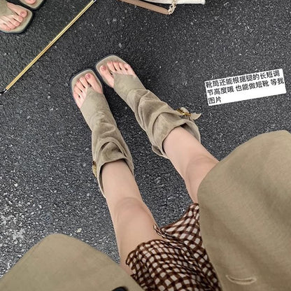 Thong Buckled Sandals