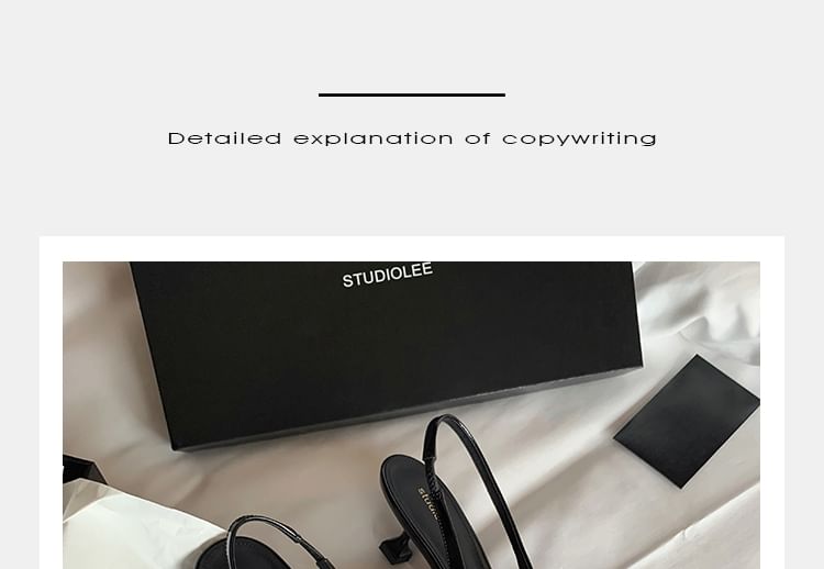 Slingback Kitten Loafers Heel Pointed Penny