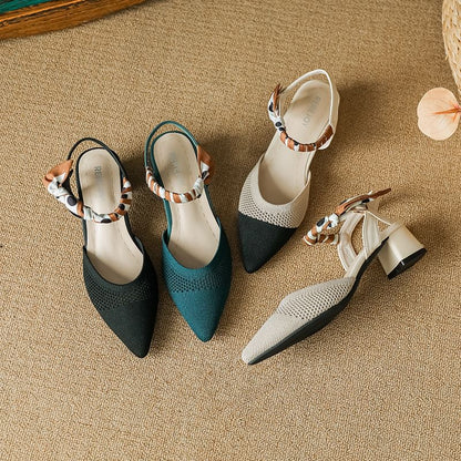 Sandals Heel Pointed Chunky