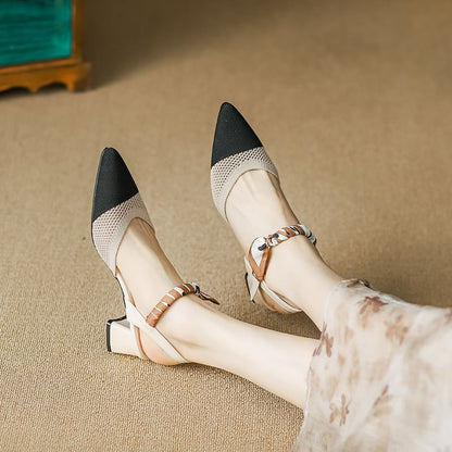 Sandals Heel Pointed Chunky