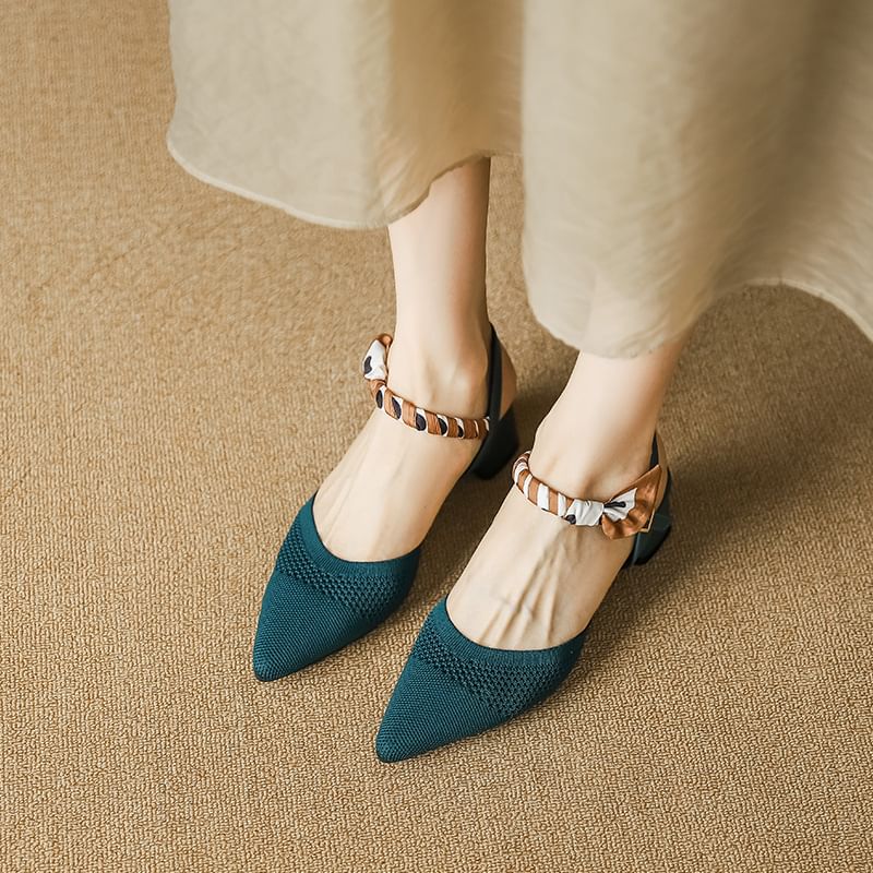 Sandals Heel Pointed Chunky