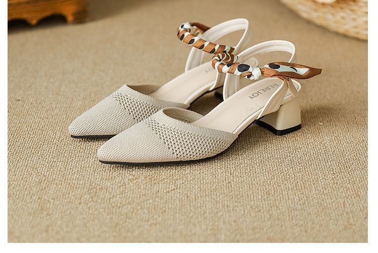 Sandals Heel Pointed Chunky