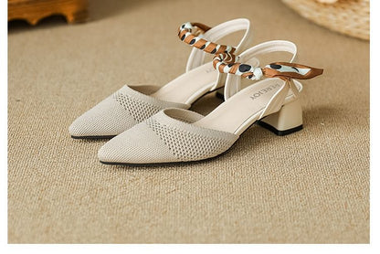 Sandals Heel Pointed Chunky