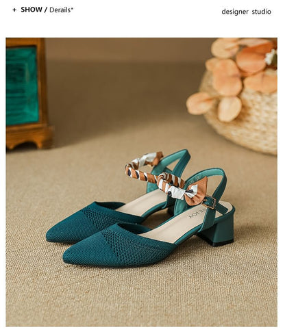 Sandals Heel Pointed Chunky