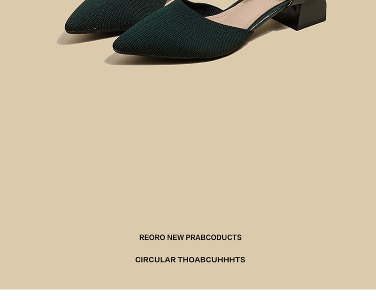 Chunky Sandals Heel Pointed