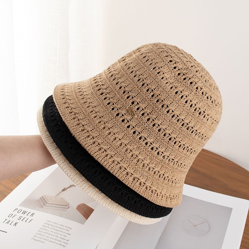 Textured Plain Hat Cloche