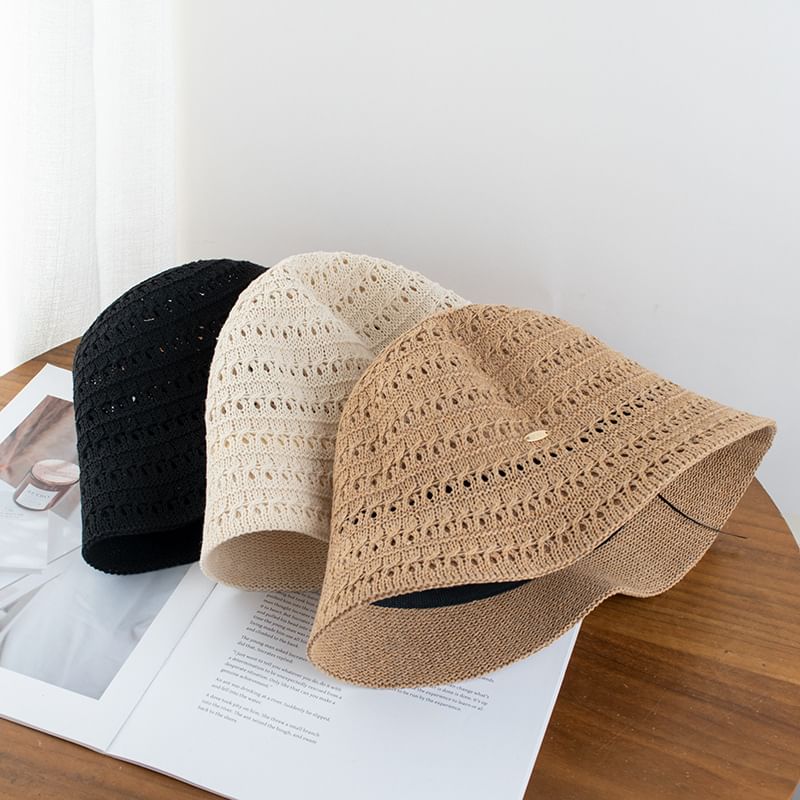 Textured Plain Hat Cloche