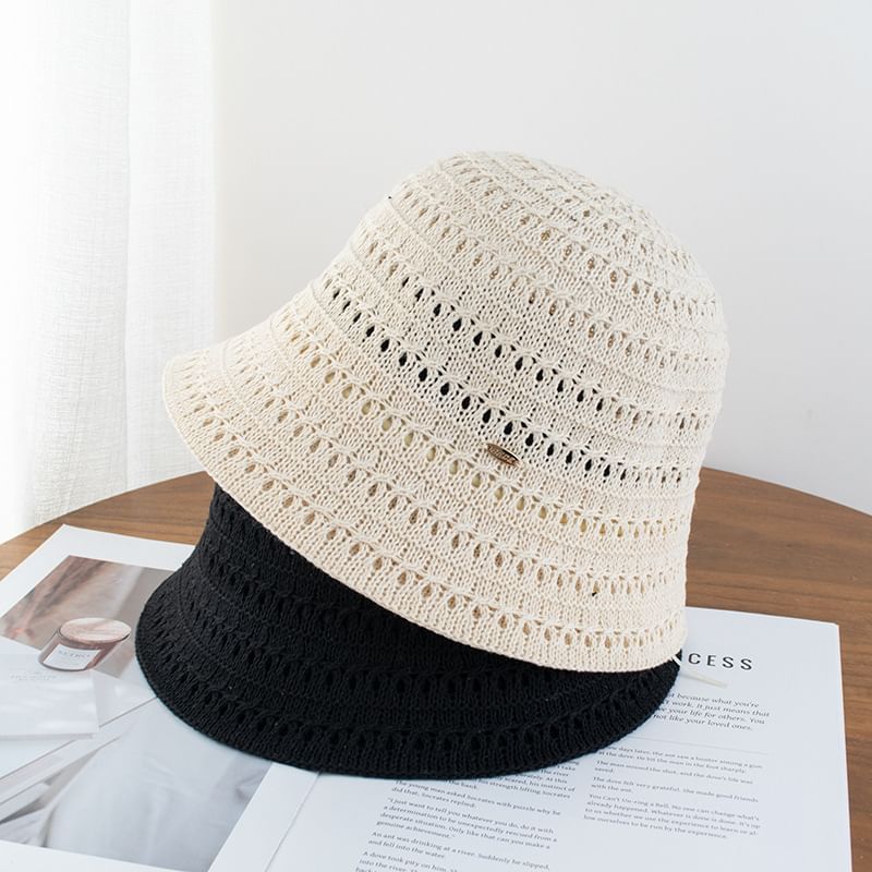Textured Plain Hat Cloche