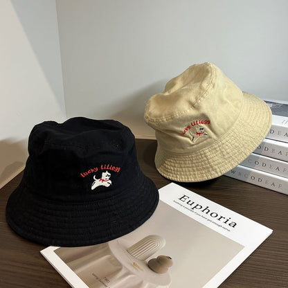 Hat Embroidered Bucket Dog