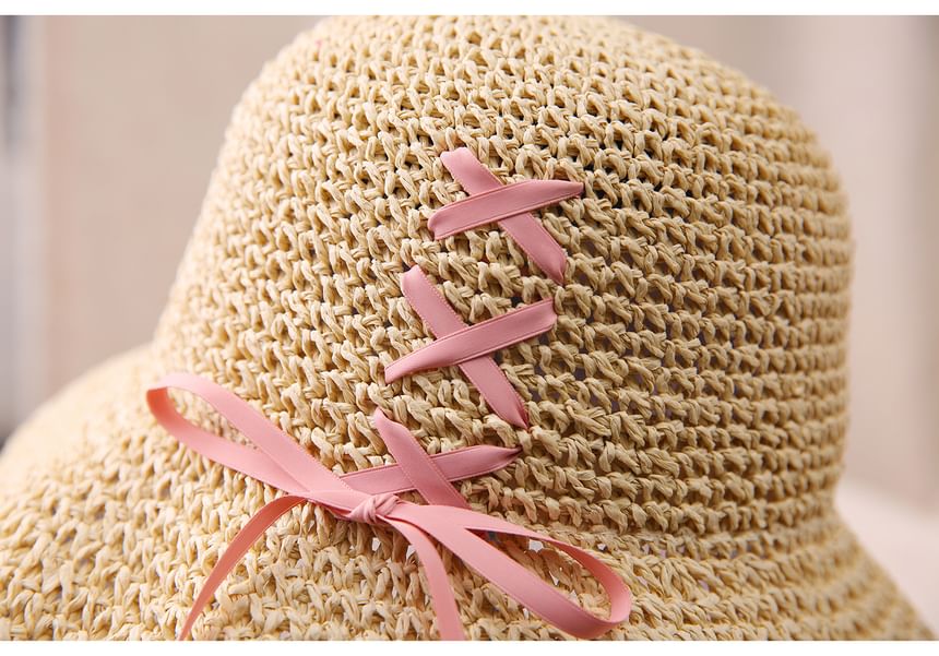 Bucket Bow Straw Hat