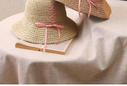 Bucket Bow Straw Hat
