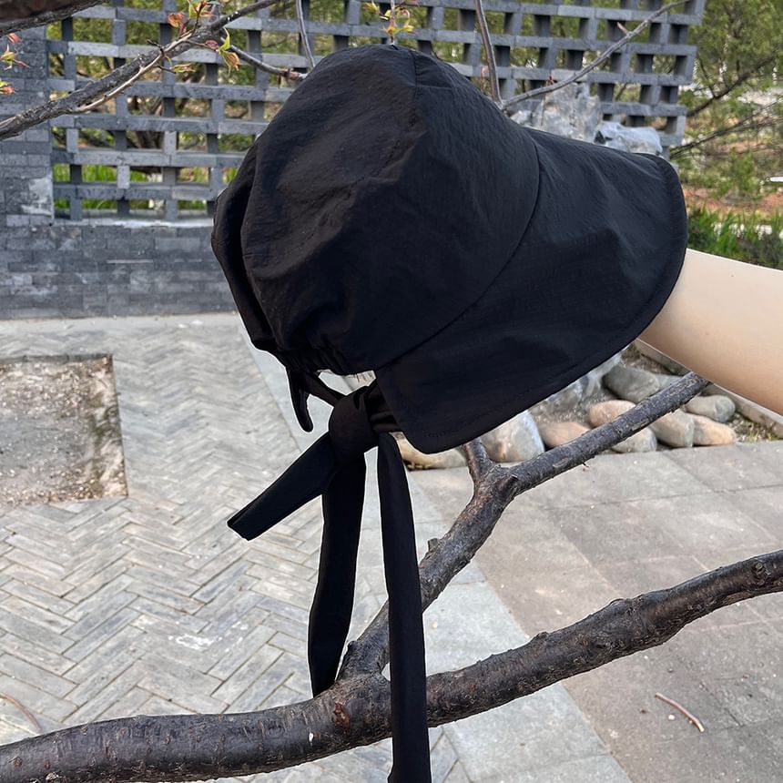 Hat Plain Bucket Bow