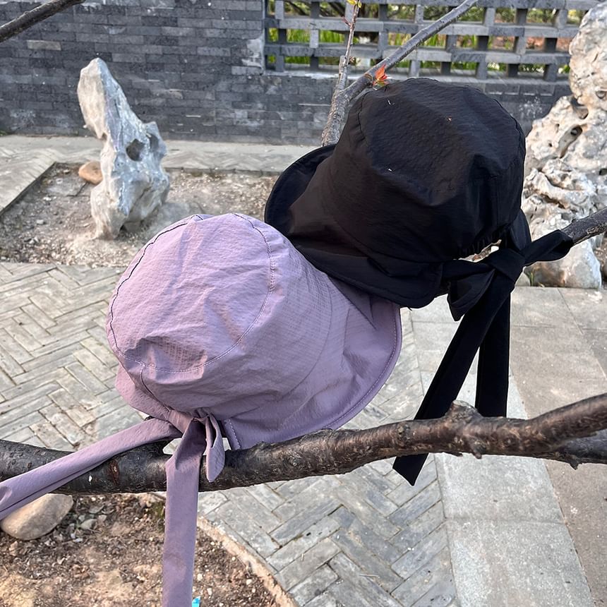 Hat Plain Bucket Bow