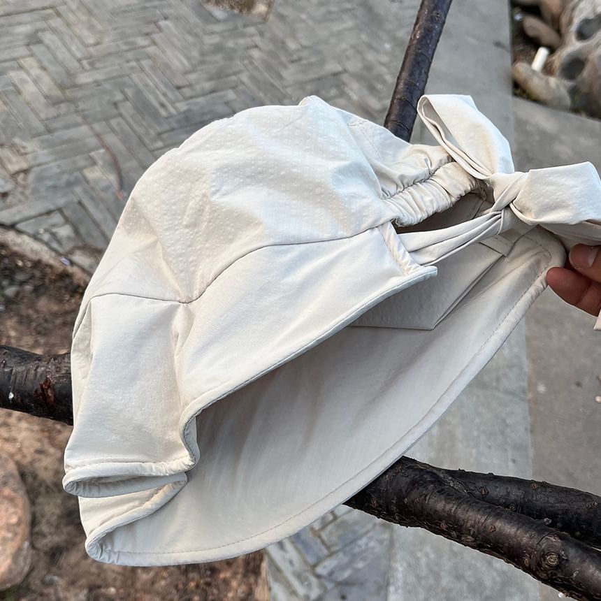 Hat Plain Bucket Bow