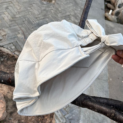 Hat Plain Bucket Bow