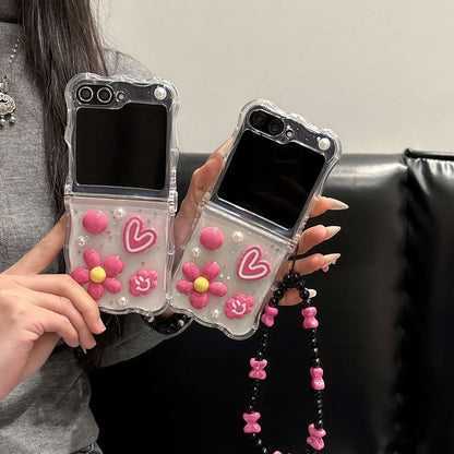 Heart Flower Phone Case / Strap / Set