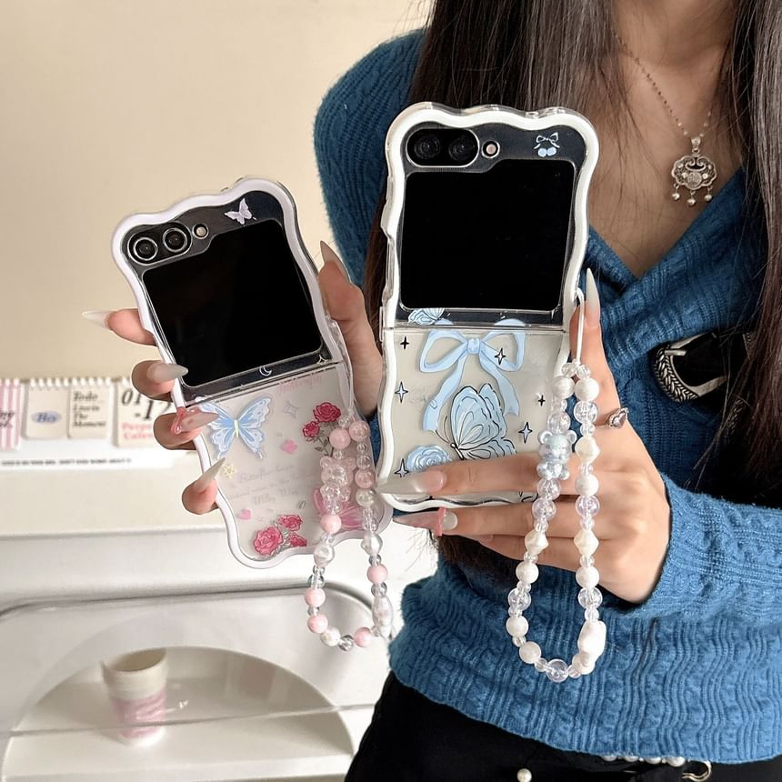 / Strap Rose Phone Case Butterfly Set