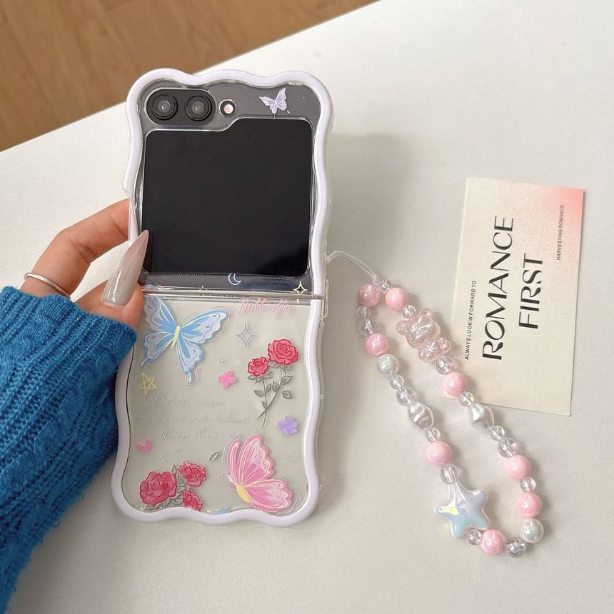 / Strap Rose Phone Case Butterfly Set