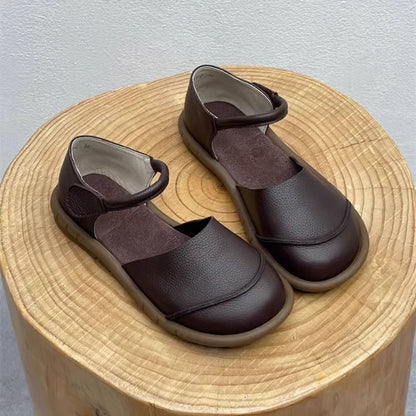 Platform Faux D'Orsay Leather Shoes