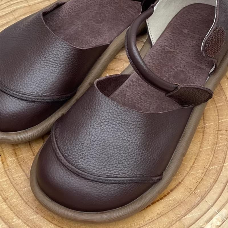 Platform Faux D'Orsay Leather Shoes