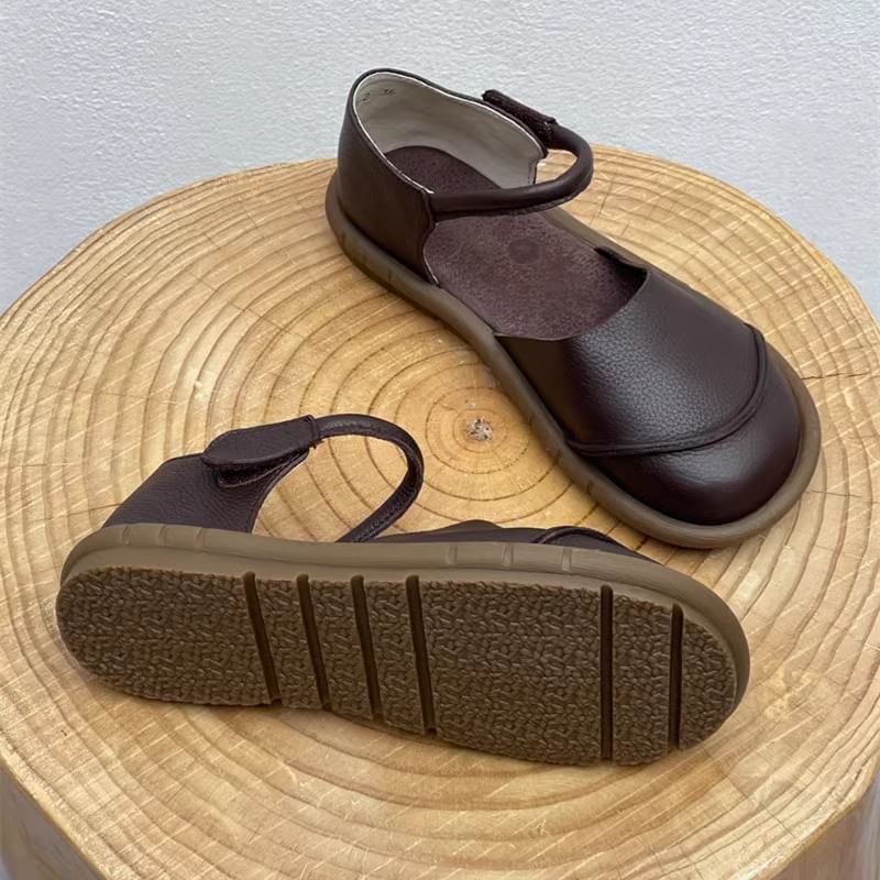 Platform Faux D'Orsay Leather Shoes