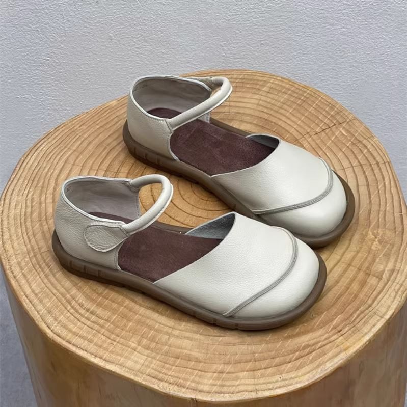 Platform Faux D'Orsay Leather Shoes