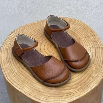 Platform Faux D'Orsay Leather Shoes