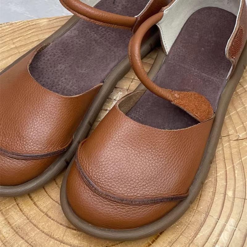 Platform Faux D'Orsay Leather Shoes