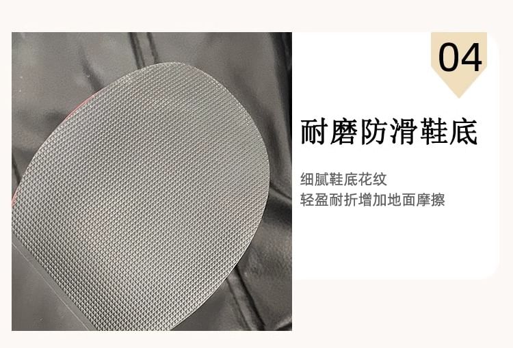 Mary Mules Heel Block Leather Bow Jane Patent