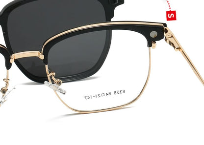 On Eyeglasses Sunglasses Clip Half Designs) Frame (Various with Polarized