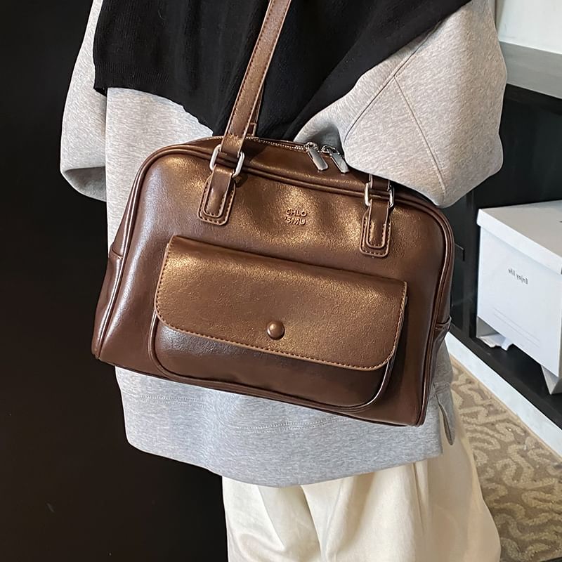 Faux Carryall Bag Leather