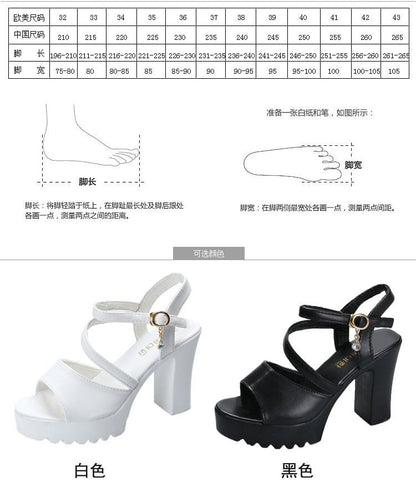 Heel Strappy Chunky Sandals Platform