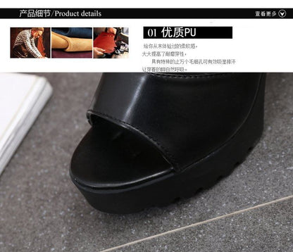 Heel Strappy Chunky Sandals Platform