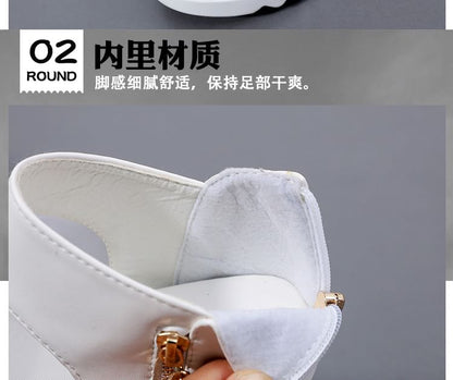 Mesh Sandals Panel Platform