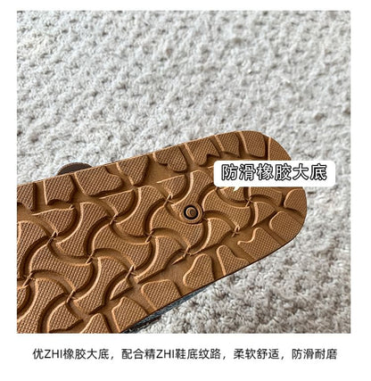 Platform Buckled Mules Plaid