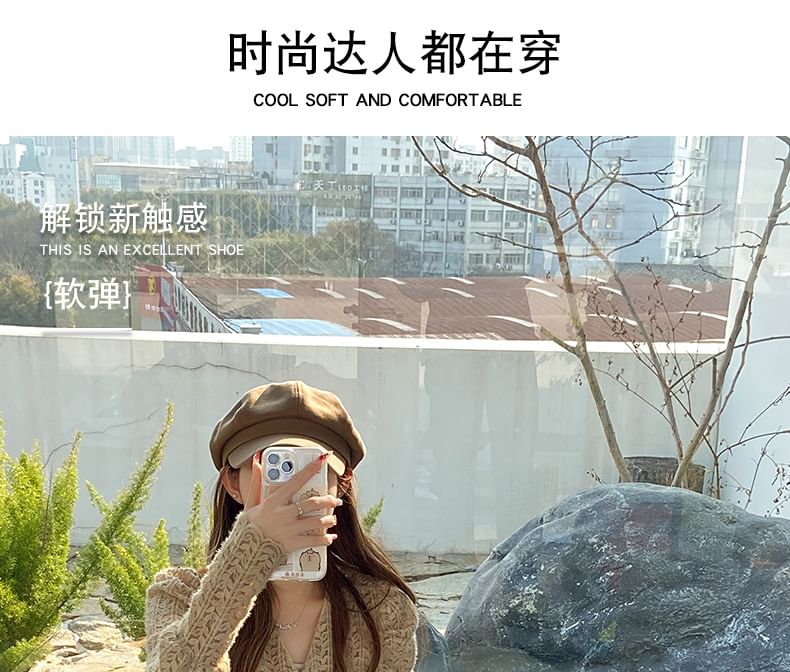 Sandals Trim Fringed Slide Buckled Platform Rhinestone