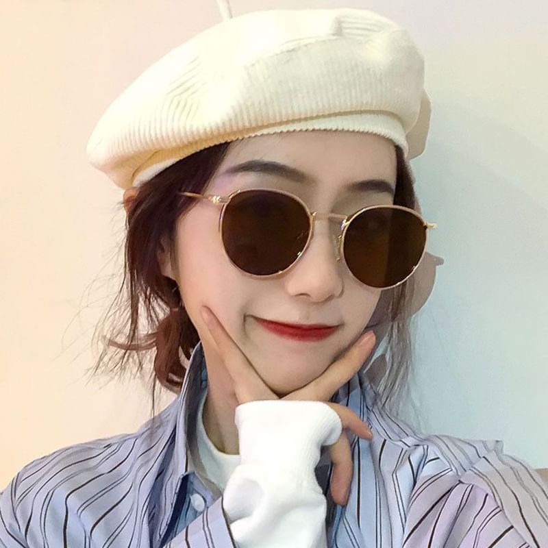 Frame Metal Sunglasses Round