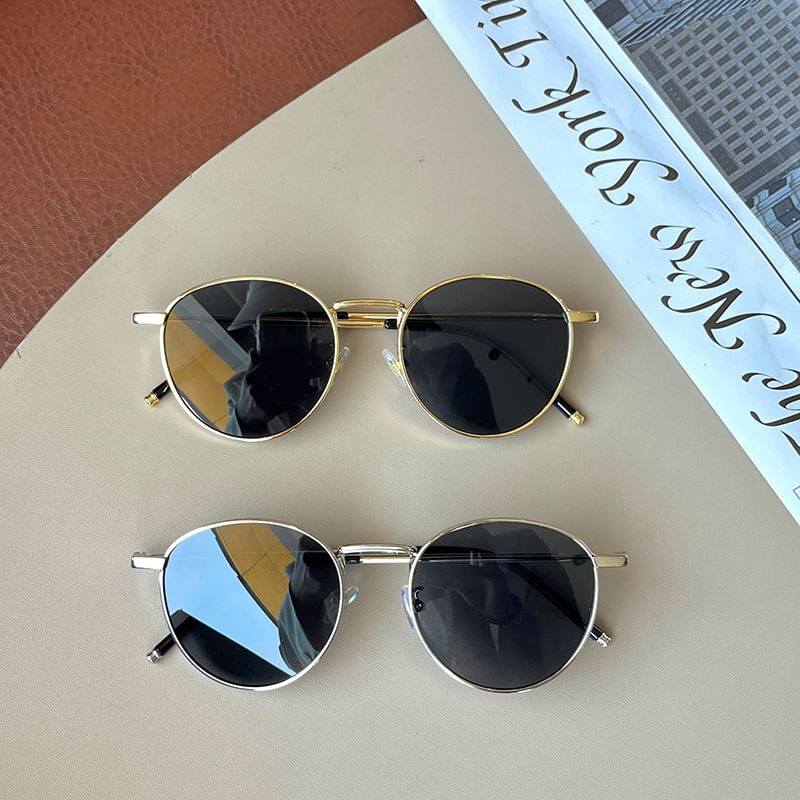 Frame Metal Sunglasses Round