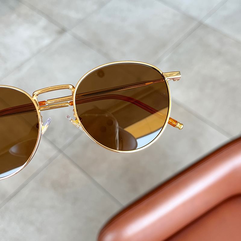 Frame Metal Sunglasses Round