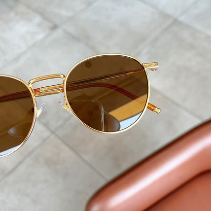 Frame Metal Sunglasses Round