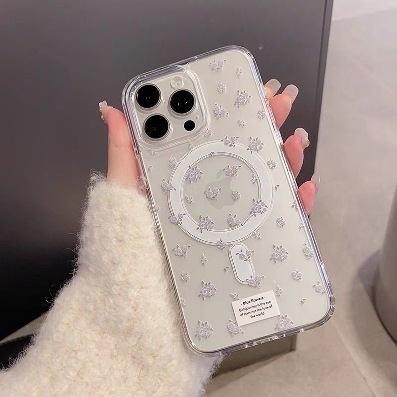 Floral Holder with Case Phone Set Magnetic / Card (Compatible MagSafe)