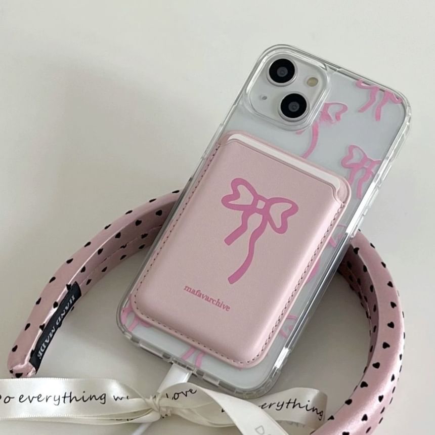 Phone Holder Bow (Compatible with Case / Magnetic MagSafe) Card