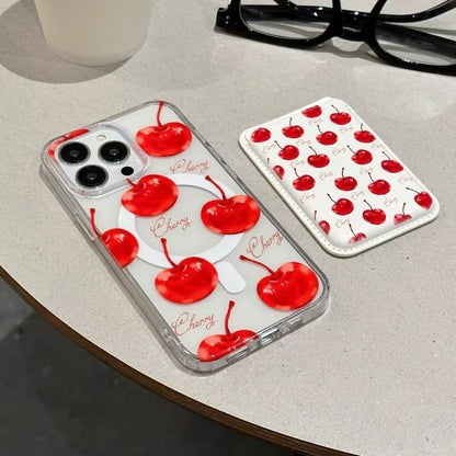 Magnetic MagSafe) (Compatible Holder / Phone Set with Case Cherry Card