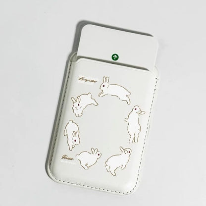 / Card Case Compatible Print iPhone Magsafe Set Rabbit