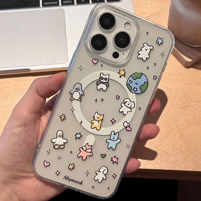 Earth Card / Animal Case with Holder (Compatible Set Magnetic Phone MagSafe)