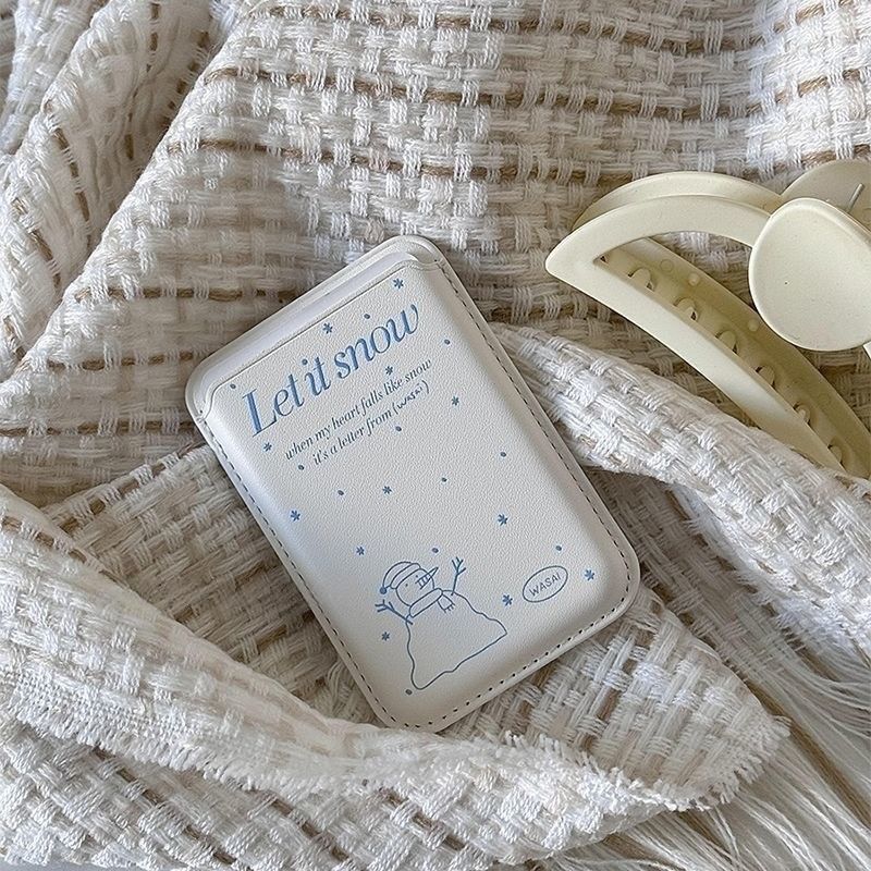 with Case / Phone (Compatible Card Snowman Magnetic MagSafe)