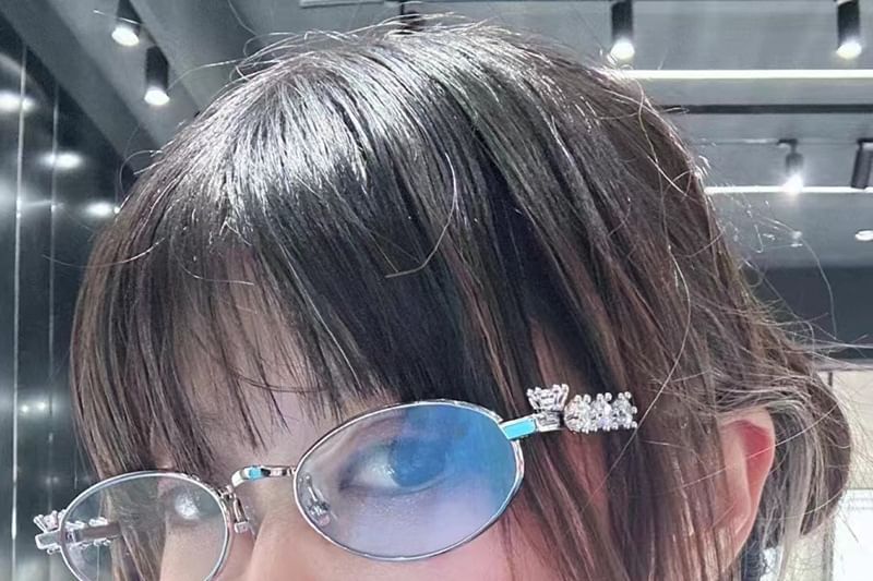 Rhinestone Sunglasses / Oval Glasses